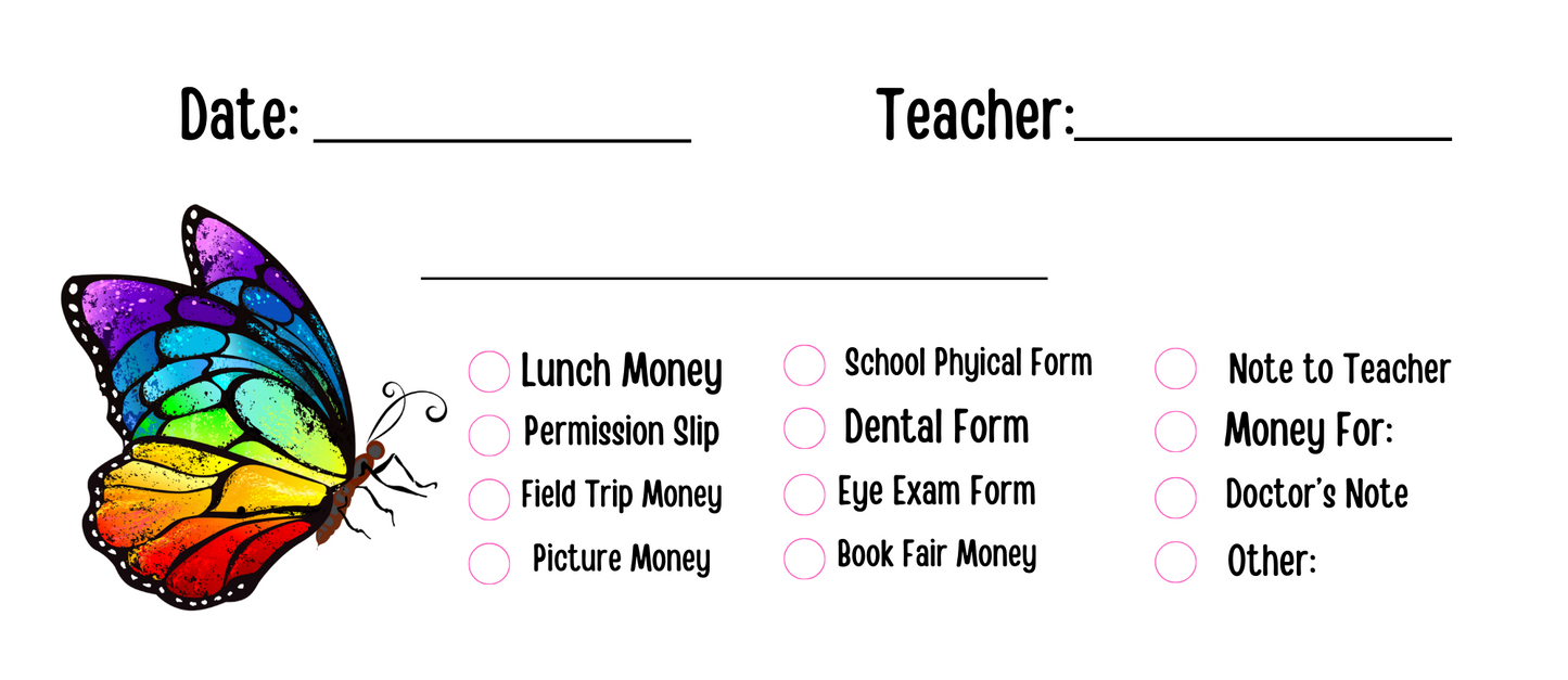 Personalized Student School Envelopes