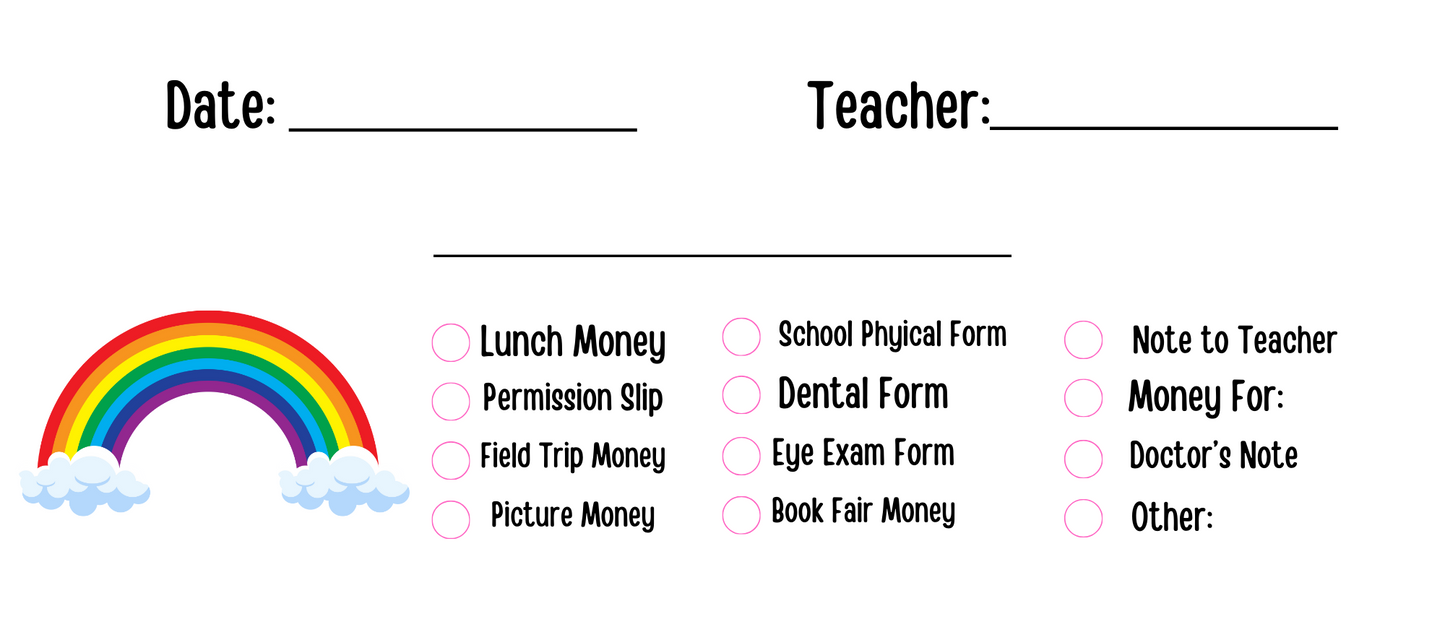 Personalized Student School Envelopes