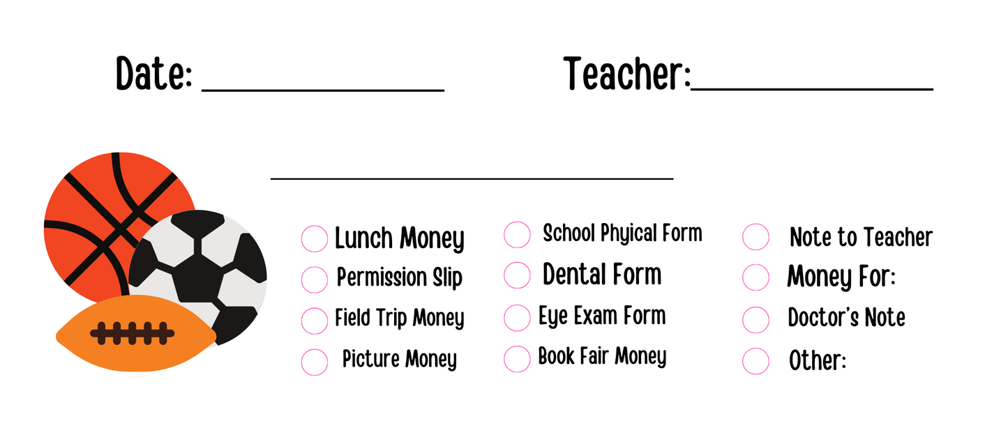 Personalized Student School Envelopes