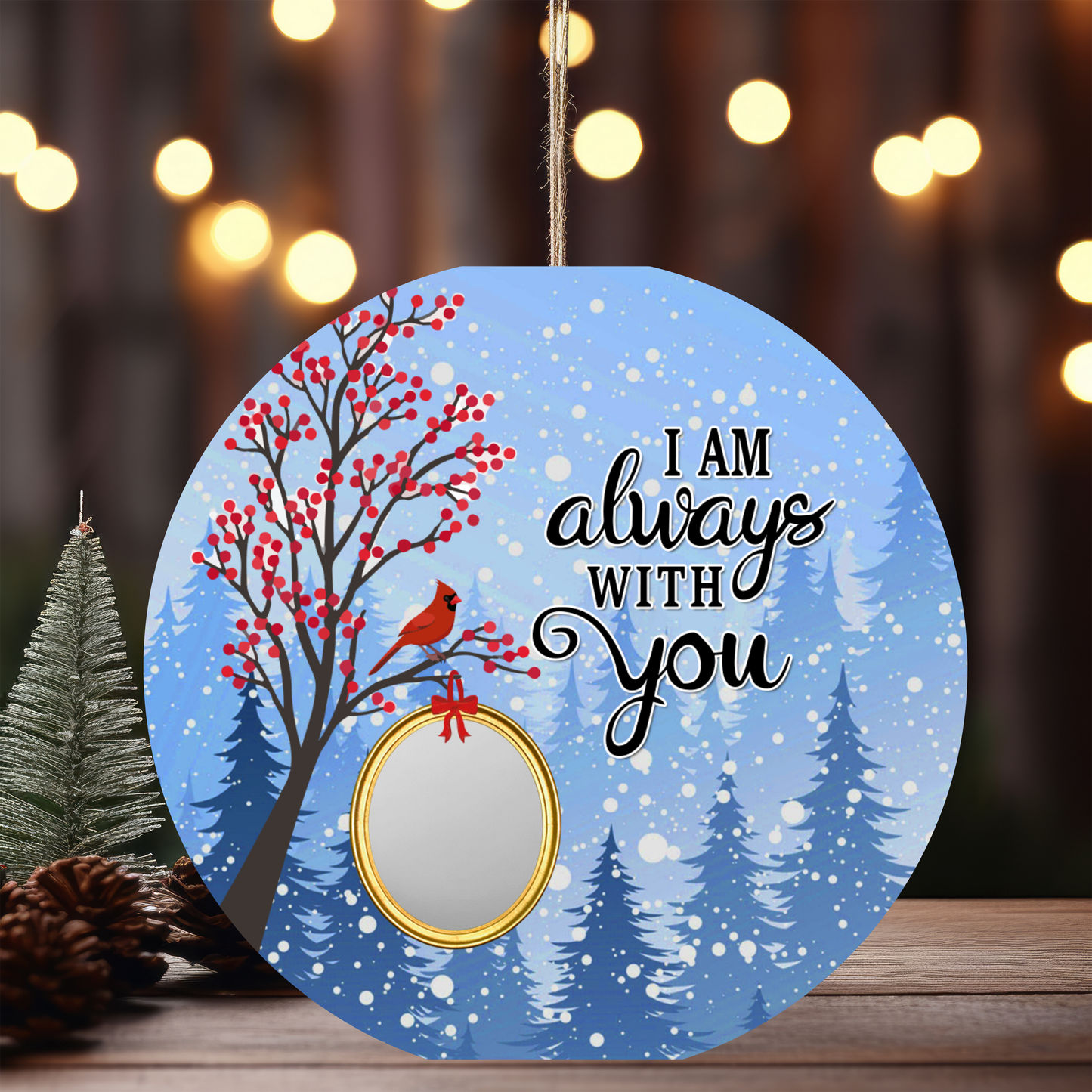Memorial Wood Disc Ornament