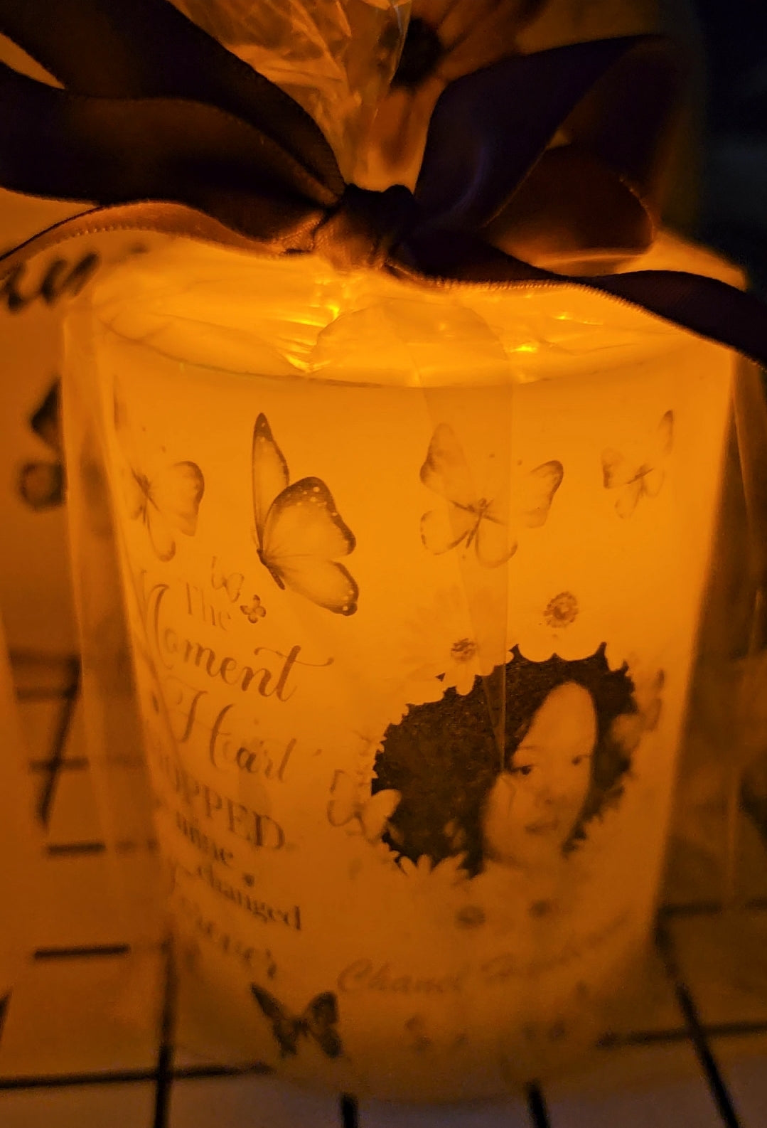 Memorial Photo LED Pillar Candle