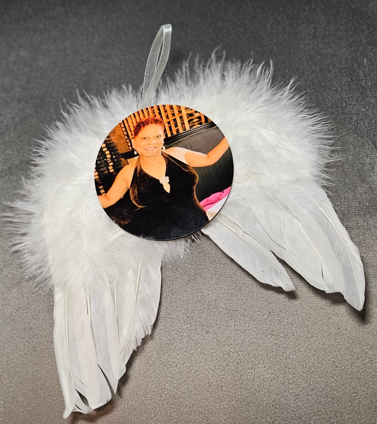 Memorial Ornament with Angel Wings